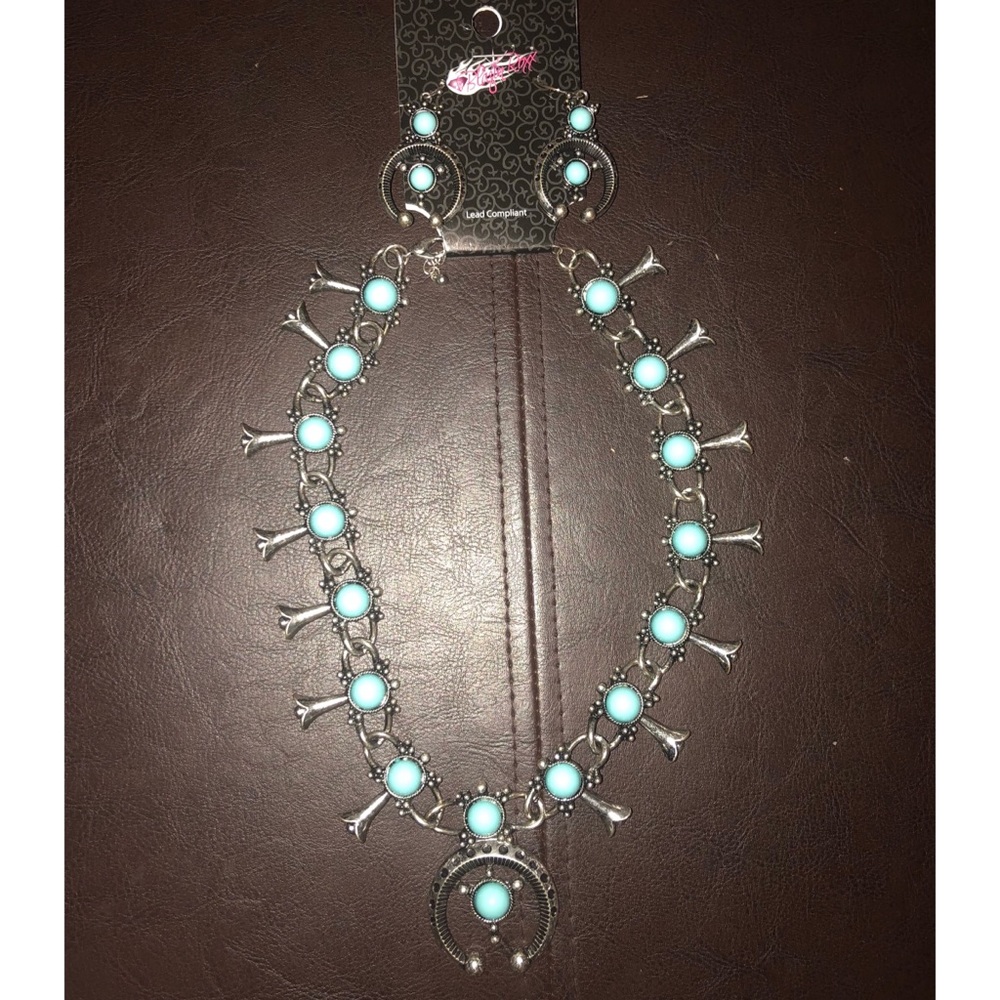 Western necklace and earrings